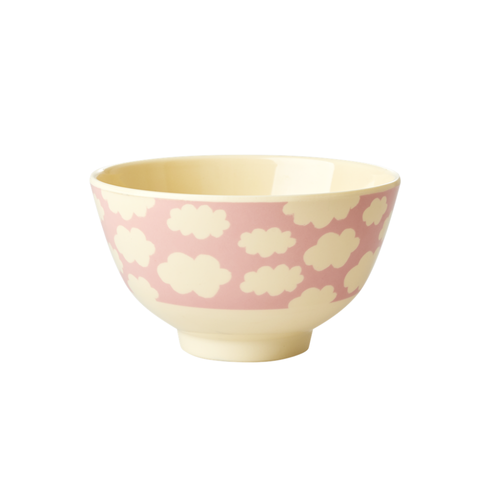 Pink Cloud Print Small Melamine Bowl Rice DK